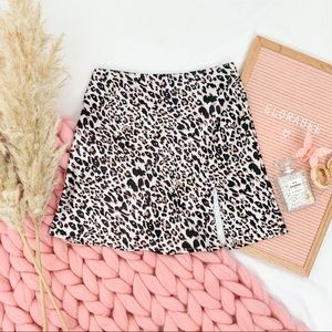 🌸5 for $20🌸 Side Slit Leopard Print Mini Skirt